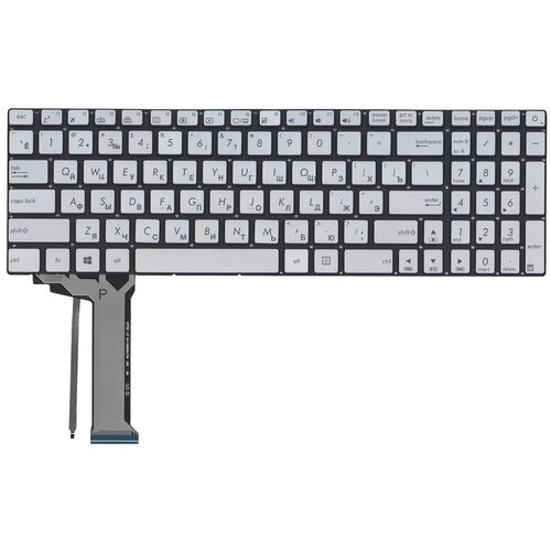 Клавиатура для ноутбука Asus N551 серая с подсветкой 193000₽