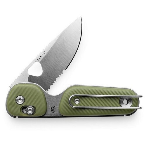 Нож The James Brand The Redstone, лезвие Sandvik 12C27, рукоять Polypropylene, OD Green, хаки нож the james brand the carter black damascus