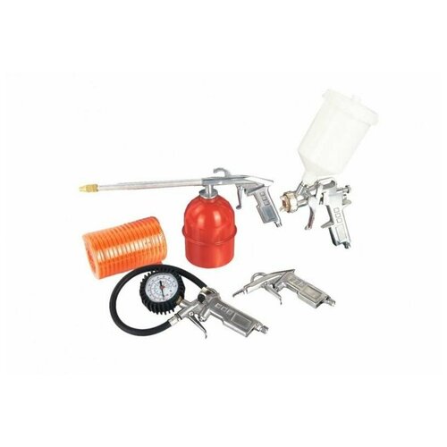 Набор пневмоинструмента 5пр краскопульт-сопло 15ммобдувочникподкачкапромывкашланг 5м 179800₽