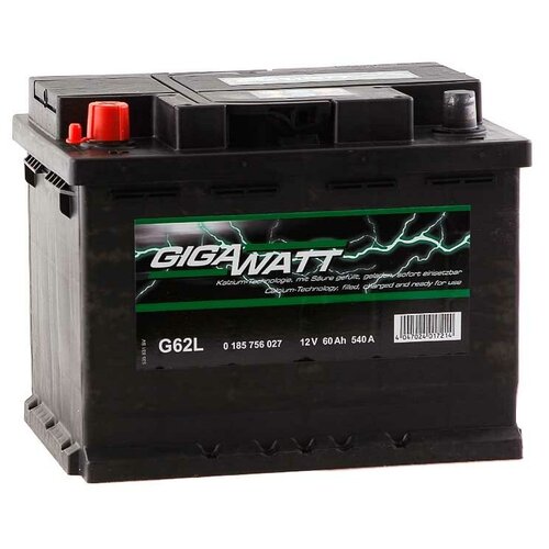 Аккумулятор GIGAWATT G62L 560 127 054 прямая полярность 60 Ач