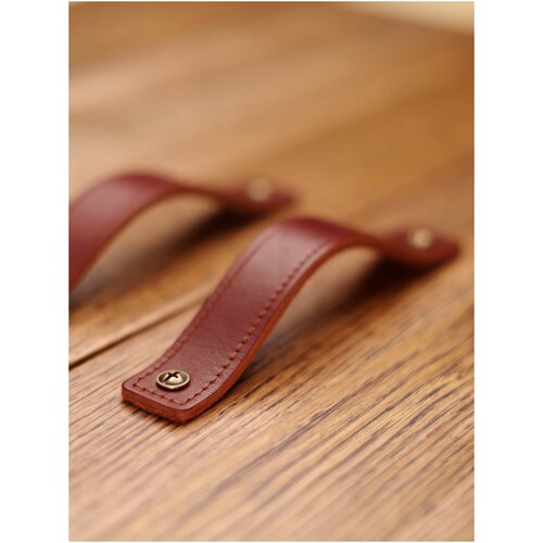 Ручка для мебели из кожи 1шт размер M форма квадрат черный цвет, фурнитура для мебели, аксессуары для мебели шкафа комода