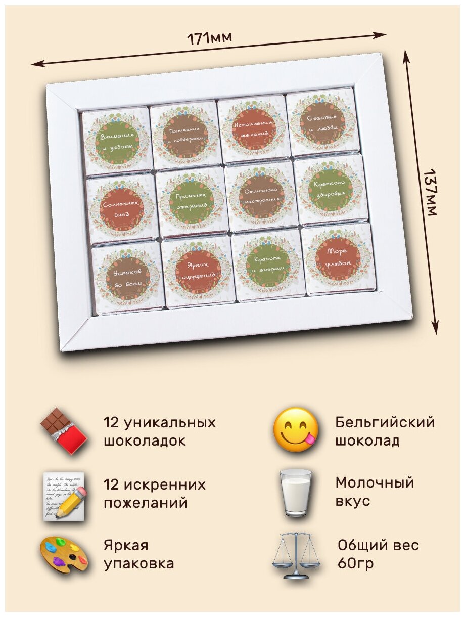 Шоколадный набор Choco Corp для учителя 12 плиток / Шоколадный подарок учителю/ Молочный шоколад / Сладкий бокс мини-шоколадок - фотография № 3