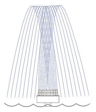 Фонтанная насадка многоструйная Pondtech SL 40, нержавеющая сталь — фото 1