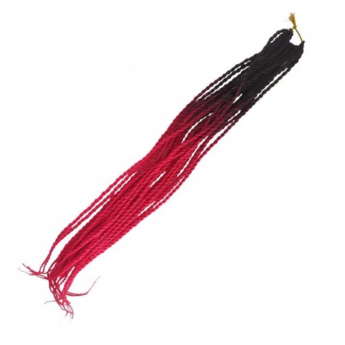 Купить Канекалон Сенегальские косы 65 см, омбре из черного в ярко-розовый, Happy Pirate, черный, канекалон