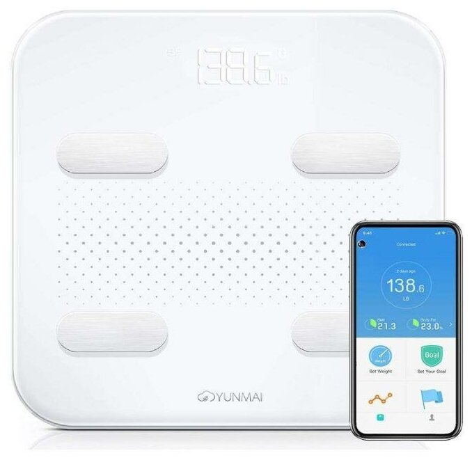 Напольные весы YUNMAI S Smart Scale M1805GL white - фотография № 2