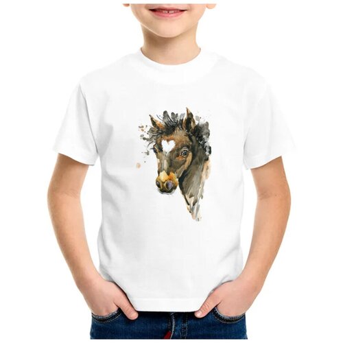 фото Детская футболка coolpodarok 24 р-ркраски. лошадь с сердечком