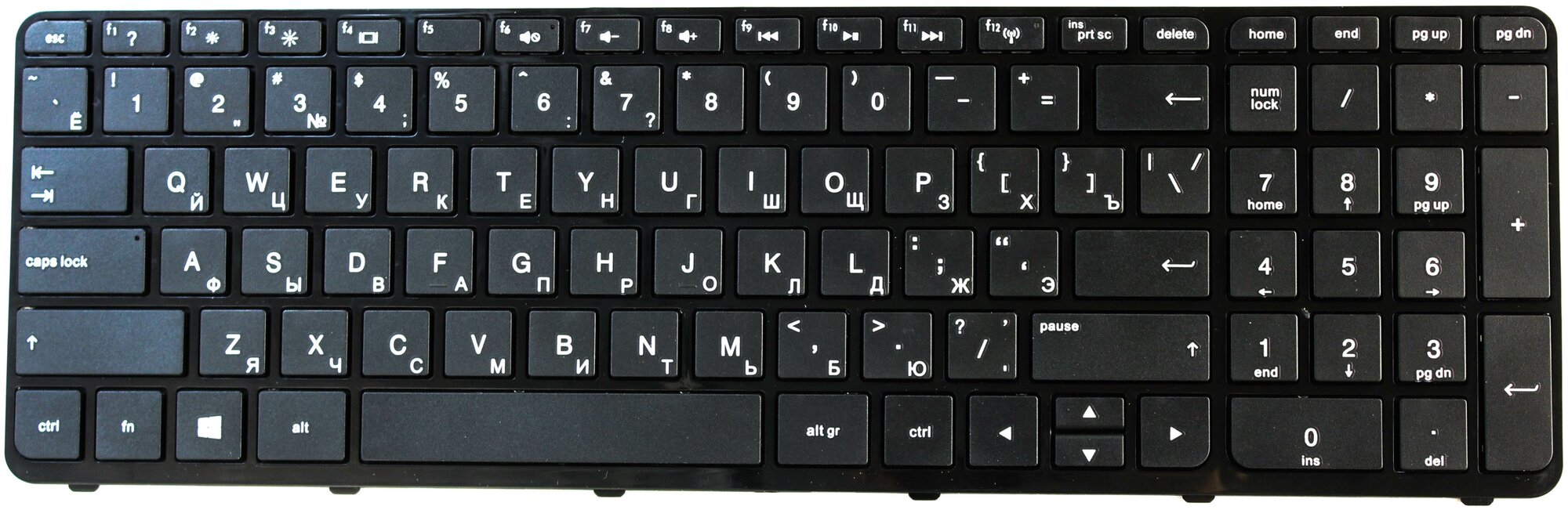 Клавиатура для ноутбука HP Pavilion 15-n065sr черная с рамкой 850₽