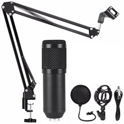 Конденсаторный микрофон и парнограф Набор studio BM800 черный