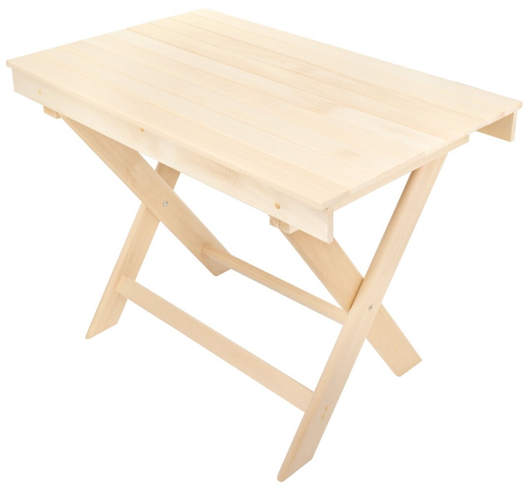 Стол KETT-UP ECO HOLIDAY 100*60см, KU322, раскладной, деревянный, без покрытия, цвет натуральный - фотография № 4