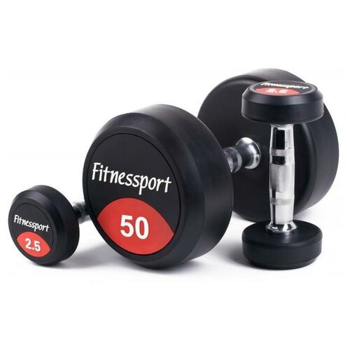 стойка гантельная fitnessport dr 16 Полиуретановый гантельный ряд Fitnessport FDS-10 от 2.5 до 50кг (20 пар).