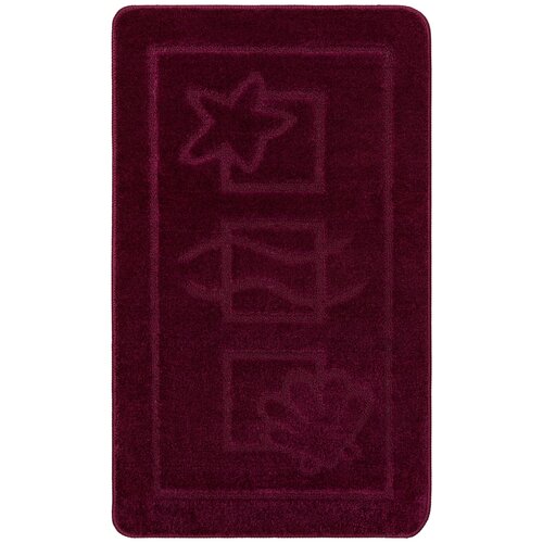 Бордово-фиолетовый коврик для ванной Confetti Bath Maximus Maritime 2576 Aubergine прямоугольник (60*100 см)