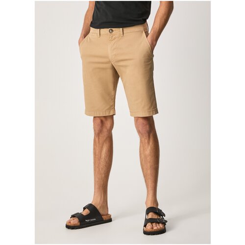 фото Шорты для мужчин, pepe jeans london, модель: pm800938c75, цвет: светло-коричневый, размер: 33