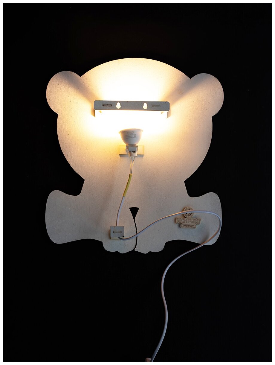 Детский светильник настенный ночник Панда для мальчика на новый год для сна на стену / лампа для новорожденных / подарок мальчику, детям, сыну - фотография № 7