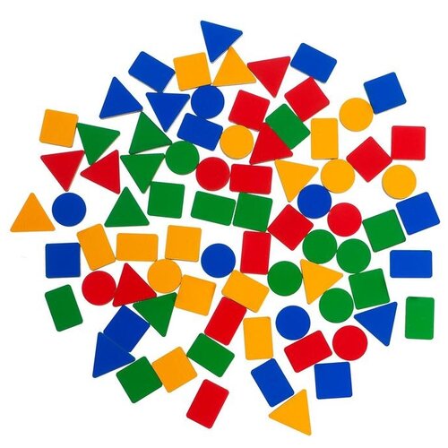 дополнительный набор цветных деталей для умного сундучка радуга кидс 80 дет Дополнительный набор цветных деталей для «Умного Сундучка» 80 элементов