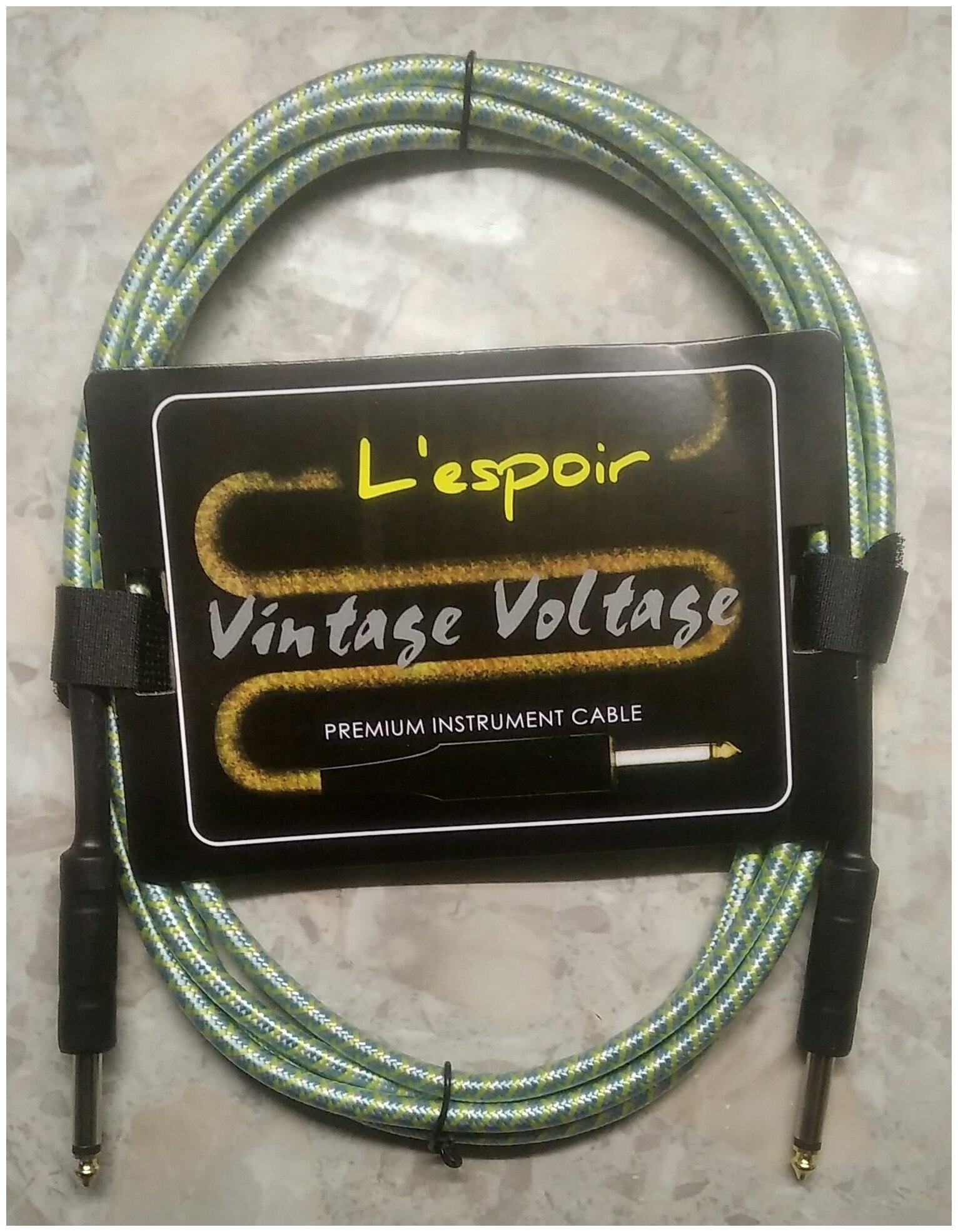 Кабель гитарный Vintage Voltage 3м небесный