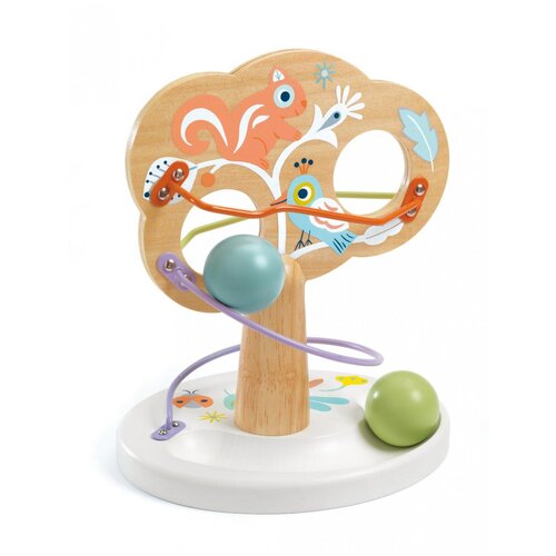 Развивающая игрушка DJECO Кугельбан Дерево, пастель (06122)