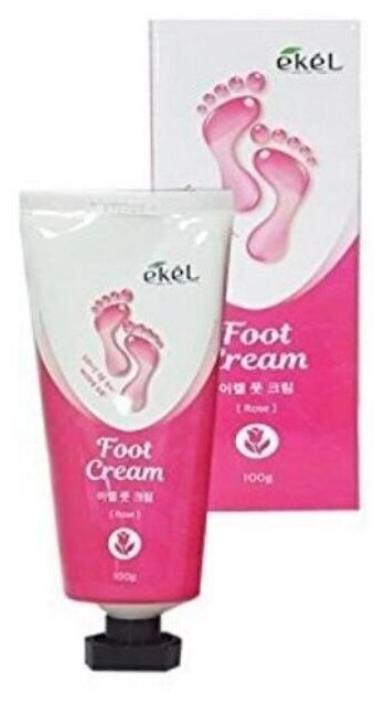 EKEL Успокаивающий крем для ног с экстрактом розы Foot Cream Rose, 100гр - фото №2