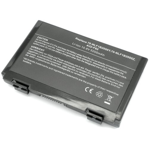 Аккумуляторная батарея для ноутбука Asus K40, F82 (A32-F82) 11.1V 5200mAh OEM черная клавиатура для asus k50ij k50in k50 k50i mp 07g73su 5283 k50af k50c k61ic k50ip p50ij x5dij