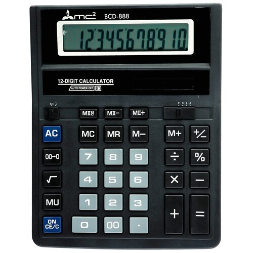 Калькулятор настольный, 12 разрядов, питание двойное, 203*159*32 мм MC2 BCD-888 - 1 шт.