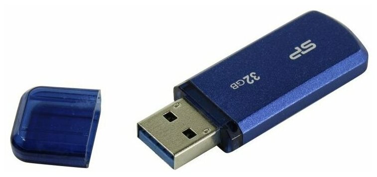 Флеш Диск Silicon Power 32Gb Power Helios 202 Sp032gbuf3202v1b USB3.0 синий Sp032gbuf3202v1b