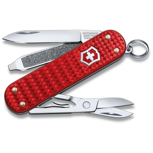 Нож многофункциональный VICTORINOX Classic Precious Alox iconic red