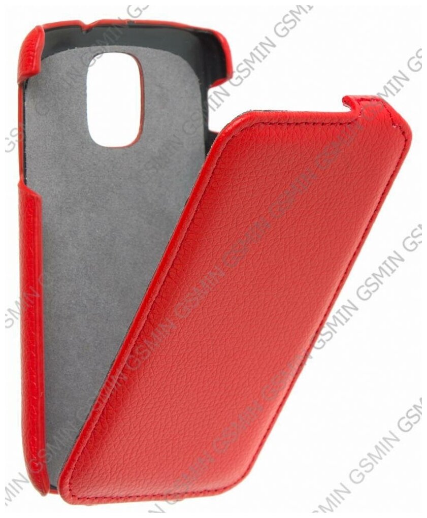 Кожаный чехол для Explay Polo Armor Case "Full" (Красный)