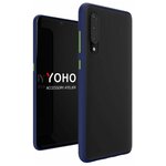 YOHO Чехол защитный - противоударный, матовый, для телефона Xiaomi Mi 9 SE. Синий - салатовый YCHPMXM9SESS - изображение