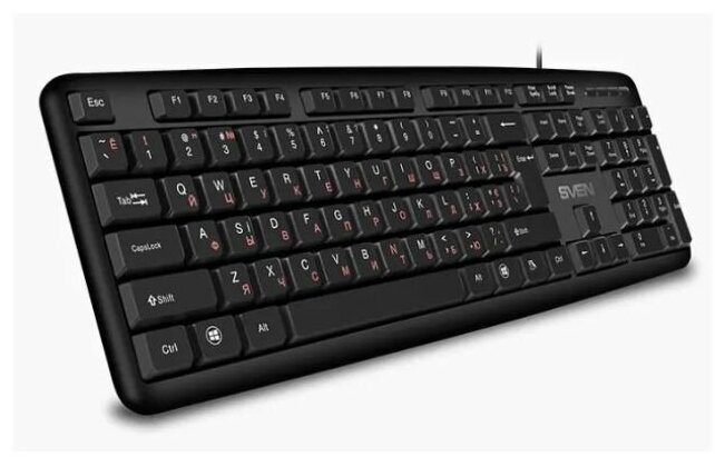Клавиатура Sven KB-S230 104 клавиши кабель 2 м чёрная