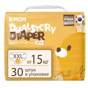 Подгузники-трусики детские K-MOM, DualStory размер 6/XXL от 15 кг 30 штук