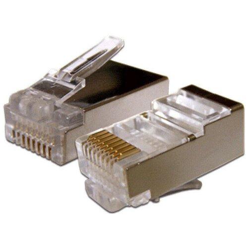 Коннектор Lanmaster (TWT-PL45/S-8P8C-6T) FTP кат.6 RJ45 прозрачный (упак100шт)