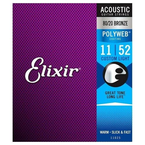 ELIXIR 11025 струны PW Custom Light (011-052)