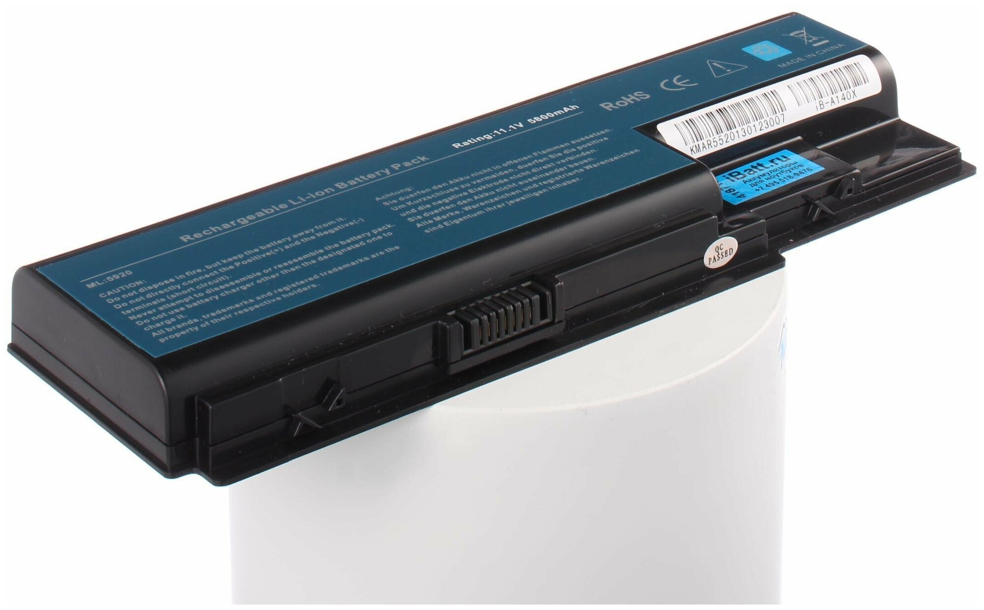 Аккумуляторная батарея iBatt iB-U3-A140X 5800mAh для Acer Aspire 7720ZG, Aspire 7530G, Aspire 7730G, Extensa 7630, Aspire 5730ZG, Aspire 7720Z, Aspire 8942G, Aspire 8530G, Aspire 5530G, Aspire 5942G, Aspire 6935G, Aspire 8930, Aspire 5220