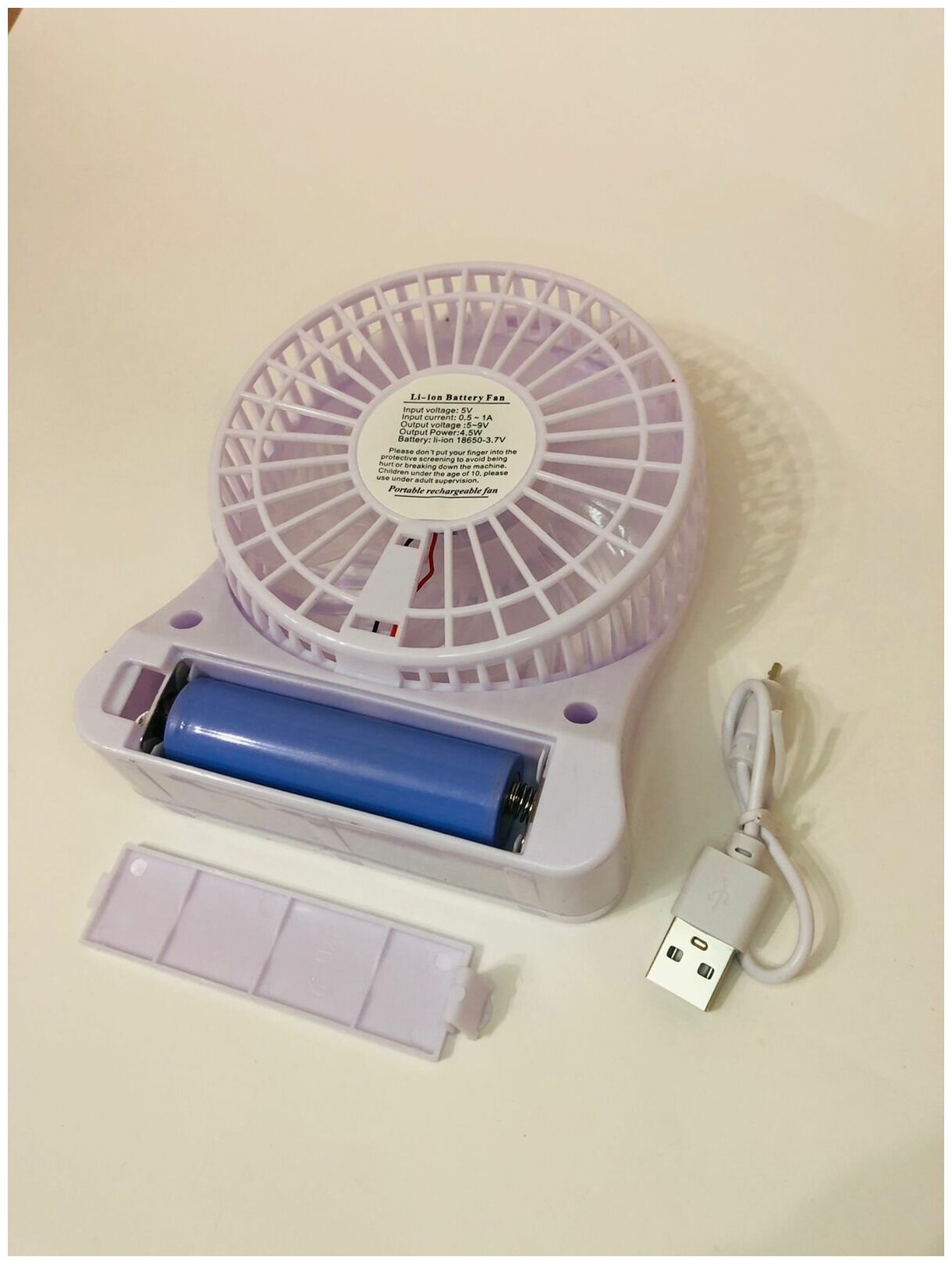 Настольный мини вентилятор MINI FAN с фонариком - фотография № 9