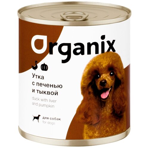 Organix консервы Консервы для собак Сочная утка с печенью и тыквой 22ел16, 0,4 кг