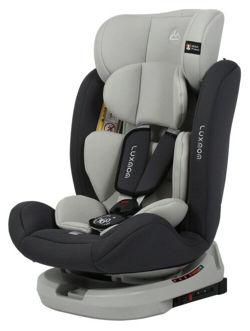 Автокресло Luxmom BXS 223A, isofix 0-36 кг, 0-12 лет, серый