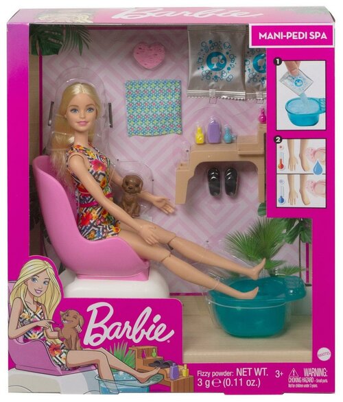 Игровой набор Mattel Barbie набор для маникюра/педикюра