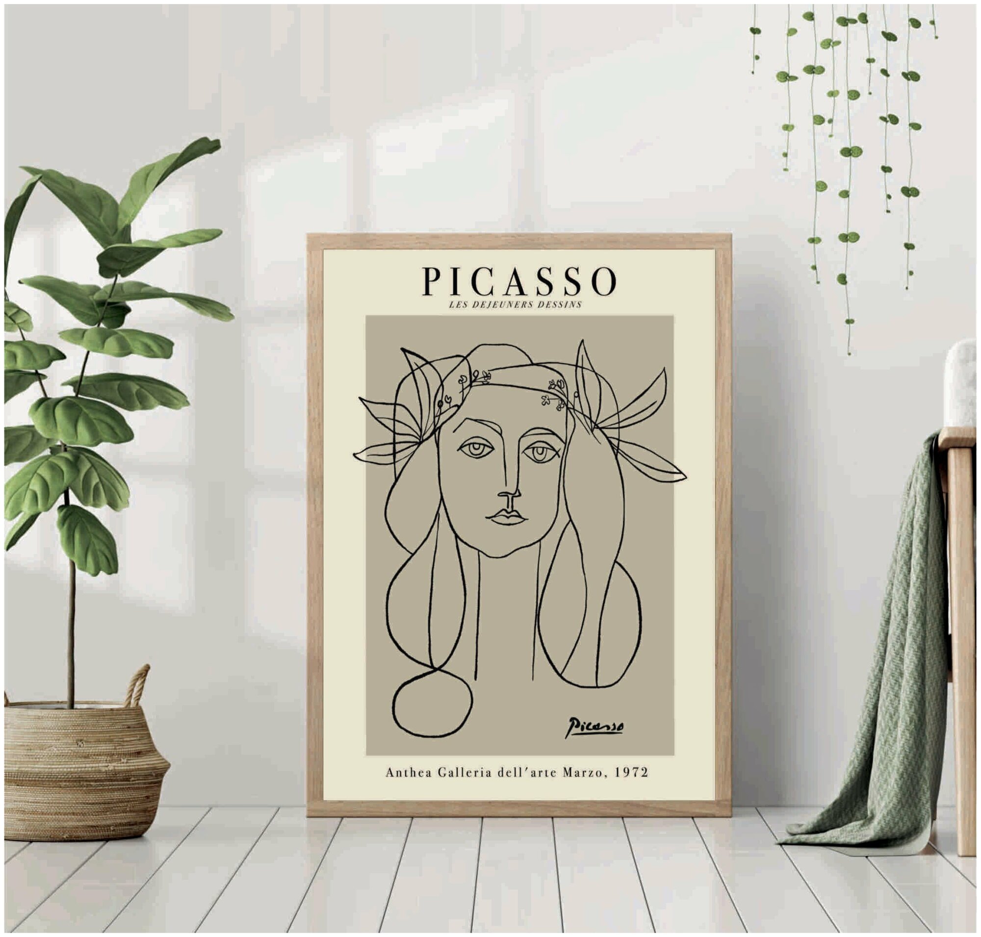 Постер без рамки "Пабло Пикассо Портрет" 30 на 40 в тубусе / Картина для интерьера / Плакат / Постер на стену / Интерьерные картины