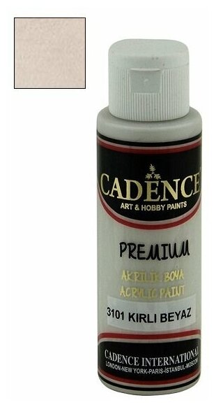 Акриловая краска Cadence Premium Acrylic Paint, 70 мл. Dırty Whıte-3101