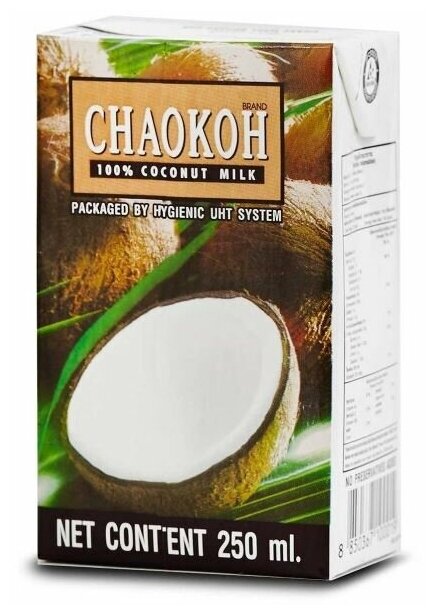 Кокосовое молоко Chaokoh 250 мл - фотография № 1