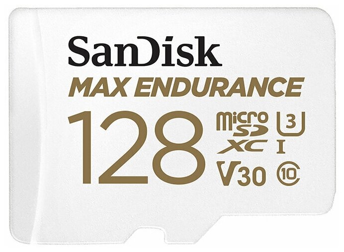 Карта памяти 128Gb - SanDisk microSD Max Endurance Class 10 UHS-I SDSQQVR-128G-GN6IA