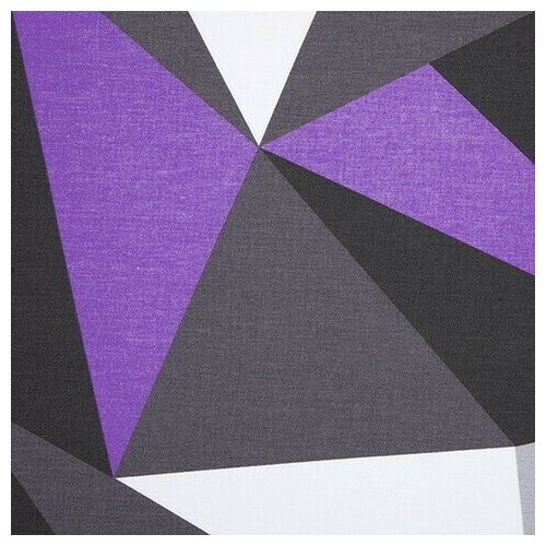 Постельное белье 2,0 поплин Традиция «Мозаика» фиолетовый - фотография № 2