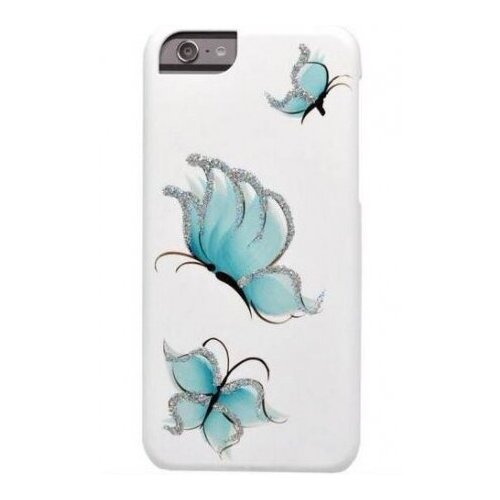 Накладка iCover Pure Butterfly для iPhone 6 / 6s - White/Sky Blue