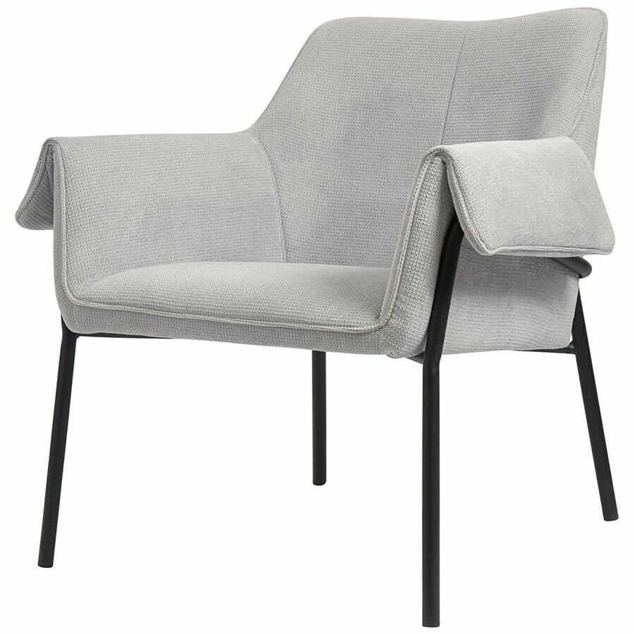 фото Лаунж-кресло Hilde, шенилл, серое, Bergenson Bjorn, FH-HLD-ARMCH-PL-GR