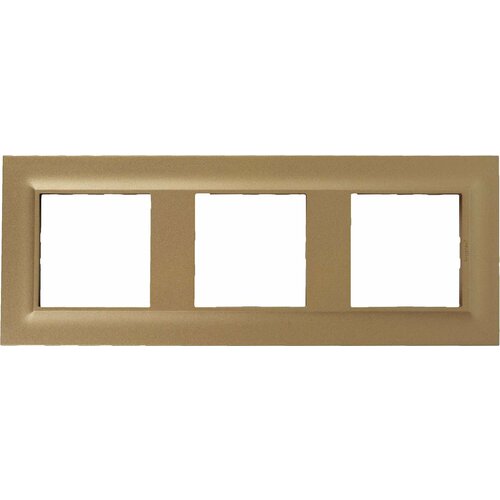 Рамка для розеток и выключателей Legrand Structura 3 поста, цвет золото рамка для розеток и выключателей legrand structura 4 поста цвет золотой