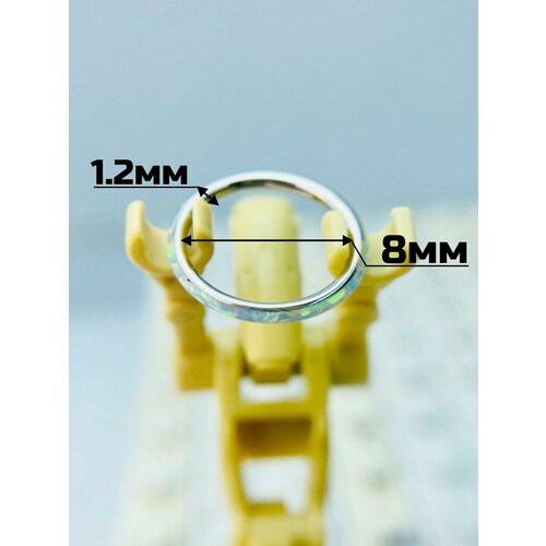 Пирсинг, размер 8 мм, длина 0.8 см, 1 шт., серебряный