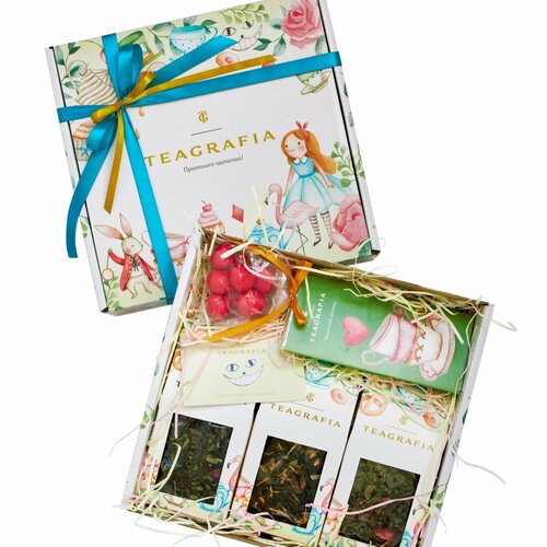 Набор сладостей и чая подарочный, подарок на Новый год, женщине, маме, подруге, коллеге