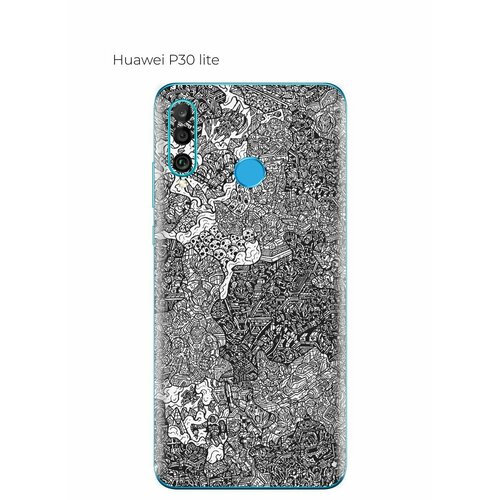 Гидрогелевая пленка на Huawei P30 lite на заднюю панель пленка защитная гидрогелевая krutoff для huawei p30 lite задняя сторона старая стена