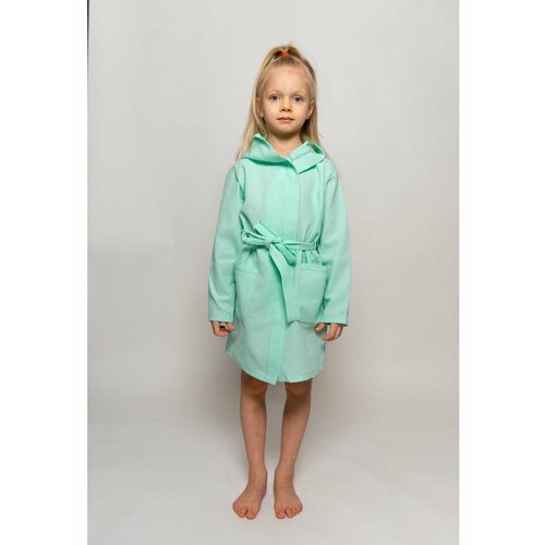 Халат LuckyMom, размер 110, зеленый комплект одежды luckymom размер 122 зеленый