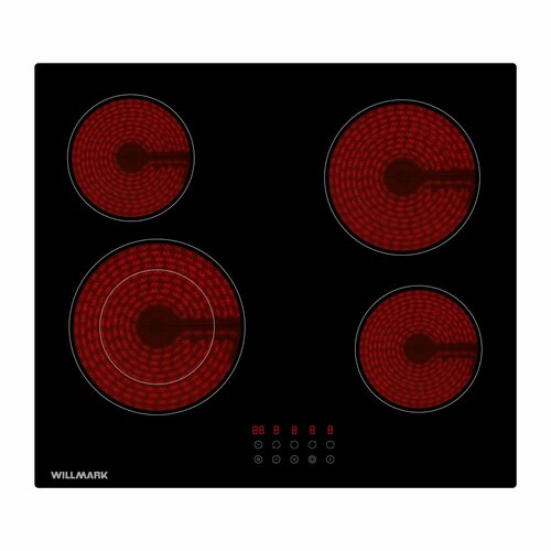 Стеклокерам. вар. поверхность WILLMARK WCH-4602R (60см, тайм, блок. поверх, автооткл,9уров. мощ, dual zone)