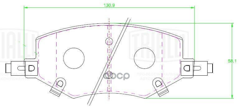 Колодки торм. для а/м JAC J7 (20-) диск. перед. (PF 2328) Trialli арт. PF 2328